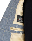 Robert Old - Light Blue Check Virgin Wool & Cashmere Jacket JACKETS Robert Old