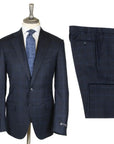 Robert Old - Navy Wool & Cashmere Windowpane Check Suit SUITS Robert Old