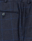 Robert Old - Navy Wool & Cashmere Windowpane Check Suit SUITS Robert Old