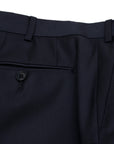 Robert Old - Navy Wool Loro Piana Super 130's Regular Fit Trousers FORMAL TROUSERS Robert Old