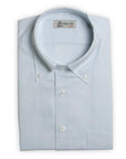 Robert Old - Blue Swiss Cotton & Linen Long Sleeve Shirt L/S SHIRTS Robert Old