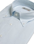 Robert Old - Blue Swiss Cotton & Linen Long Sleeve Shirt L/S SHIRTS Robert Old