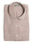 Robert Old - Brown Linen Long Sleeve Shirt L/S SHIRTS Robert Old