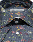 Robert Old - Navy Floral Swiss Cotton Short Sleeve Shirt S/S SHIRTS Robert Old