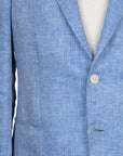 Robert Old - Light Blue Loro Piana Herringbone Linen Jacket JACKETS Robert Old