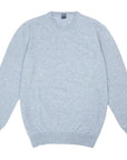 Fedeli - Sky Blue Cashmere & Linen Crewneck KNITWEAR FEDELI