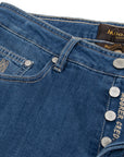 Moorer - Mid-Wash Natural Indigo Slim Fit 'Credi' Denim Jeans JEANS MooRER