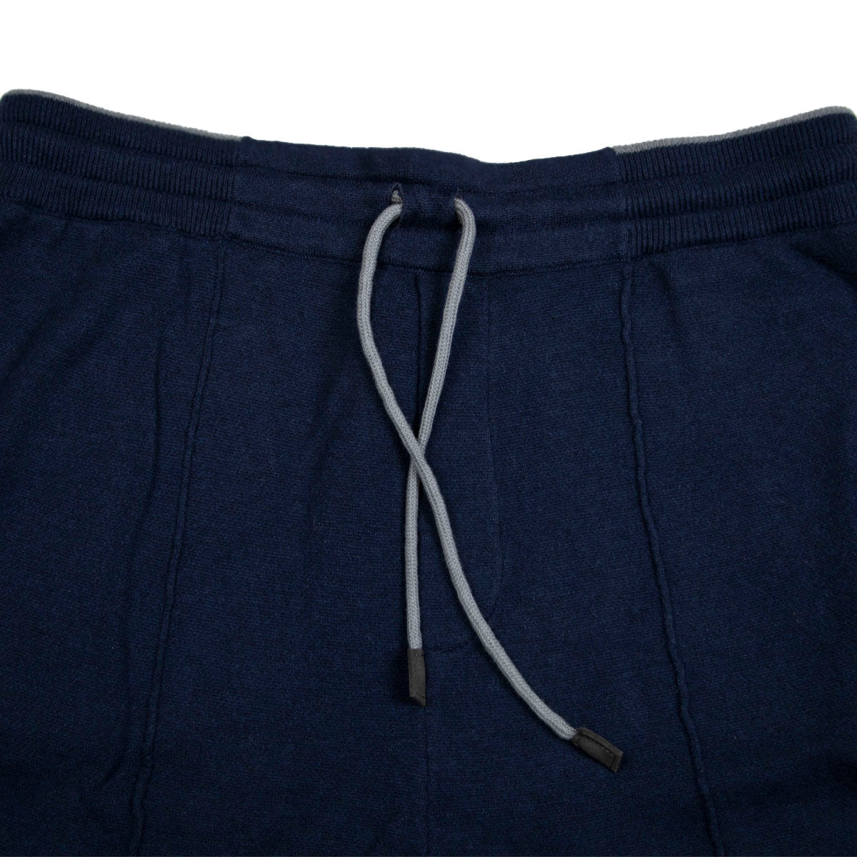 Navy Cotton Cashmere Contrast Knitted Joggers Robert Old Co