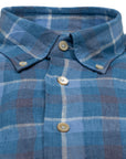 Robert Old - Blue Check Linen Button-Down Long Sleeve Shirt L/S SHIRTS Robert Old