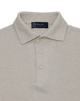 Robert Old - Beige Cotton Piqué Short Sleeve Polo Shirt S/S POLOS Robert Old