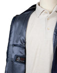 Robert Old - Indigo Perforated Suede Bomber Jacket LEATHERS Robert Old