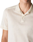 Eton - Cream Jacquard Filo di Scozia Polo Shirt S/S POLOS Eton