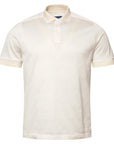 Eton - Cream Jacquard Filo di Scozia Polo Shirt S/S POLOS Eton