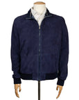 Robert Old - Indigo Perforated Suede Bomber Jacket LEATHERS Robert Old