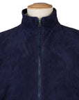Robert Old - Indigo Perforated Suede Bomber Jacket LEATHERS Robert Old