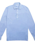 Fedeli - Light Blue 100% Cotton Jersey Polo Shirt S/S POLOS FEDELI