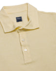 Fedeli - Yellow Linen & Cotton Short Sleeve Polo Shirt S/S POLOS FEDELI