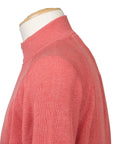 Moorer - Red Coral 'Basoli' Cotton Quarter Zip Jumper KNITWEAR MooRER