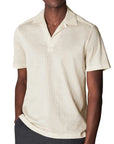 Eton - Off White Geometric Jacquard Filo di Scozia Polo Shirt S/S POLOS Eton