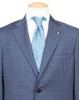 Belvest - Blue Check “Natural Soft” Pure Wool Suit SUITS Belvest
