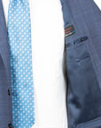 Belvest - Blue Check “Natural Soft” Pure Wool Suit SUITS Belvest