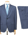 Belvest - Blue Check “Natural Soft” Pure Wool Suit SUITS Belvest