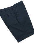 Robert Old - Dark Blue Cotton Stretch Slim Fit Chino Shorts SHORTS Robert Old
