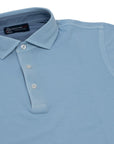 Robert Old - Light Blue 100% Cotton Short Sleeve Polo Shirt S/S POLOS Robert Old