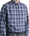 Paul & Shark - Charcoal & Red Check Cotton Flannel Shirt L/S SHIRTS Paul & Shark