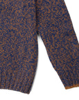 Robert Old - Navy & Vicuna Melange Buttoned-Neck Wool Jumper KNITWEAR Robert Old