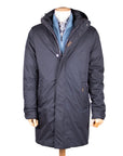 Moorer - Dark Blue ‘Vermont’ Padded Duster Coat OVERCOATS MooRER