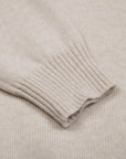 Robert Old - Oatmeal Virgin Wool Buttoned Zip-Neck Wool Jumper KNITWEAR Robert Old
