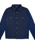Robert Old - Navy Virgin Wool Lightweight Padded Jacket KNITWEAR Robert Old