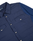 Robert Old - Navy Virgin Wool Lightweight Padded Jacket KNITWEAR Robert Old
