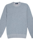 Robert Old - Ice Blue Wool & Cashmere Blend Crew Neck Jumper KNITWEAR Robert Old