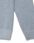 Robert Old - Ice Blue Wool & Cashmere Blend Crew Neck Jumper KNITWEAR Robert Old