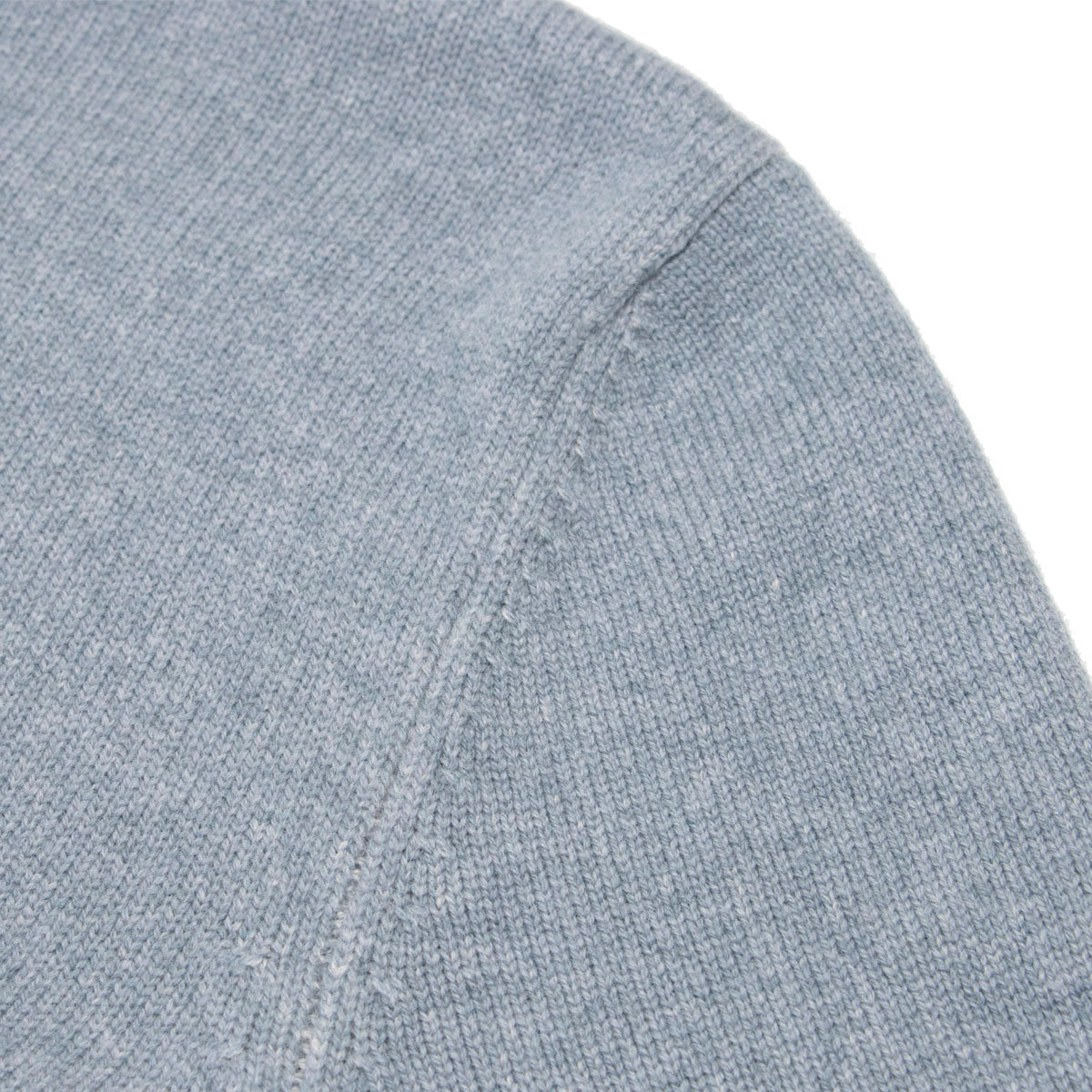 Robert Old - Ice Blue Wool & Cashmere Blend Crew Neck Jumper KNITWEAR Robert Old