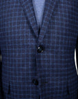 Robert Old - Blue Check Wool, Silk, & Cashmere Jacket JACKETS Robert Old