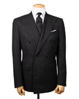 Robert Old - Charcoal Wool Flannel Double-Breasted Suit SUITS Robert Old