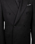 Robert Old - Charcoal Wool Flannel Double-Breasted Suit SUITS Robert Old