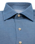 Robert Old - Light Blue Carlo Riva Cotton Twill Long Sleeve Shirt L/S SHIRTS Robert Old