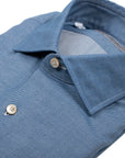 Robert Old - Light Blue Carlo Riva Cotton Twill Long Sleeve Shirt L/S SHIRTS Robert Old
