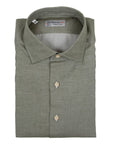 Robert Old - Green Carlo Riva Pure Cotton Twill Long Sleeve Shirt L/S SHIRTS Robert Old