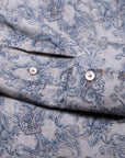 Robert Old - Blue Paisley Pure Cotton Italian Long Sleeve Shirt L/S SHIRTS Robert Old