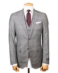 Robert Old - Grey & Red Prince of Wales Check Three Piece Suit SUITS Robert Old