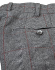 Robert Old - Grey & Red Prince of Wales Check Three Piece Suit SUITS Robert Old