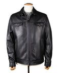 Robert Old - Classic Black Italian Leather Jacket LEATHERS Robert Old