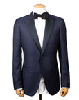 Robert Old - Navy Textured Wool & Silk Caccioppoli Tuxedo Suit SUITS Robert Old