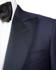 Robert Old - Navy Textured Wool & Silk Caccioppoli Tuxedo Suit SUITS Robert Old