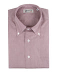 Robert Old - Burgundy Swiss Cotton Twill Long Sleeve Shirt L/S SHIRTS Robert Old